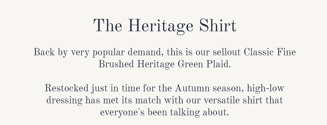 THE HERITAGE SHIRT