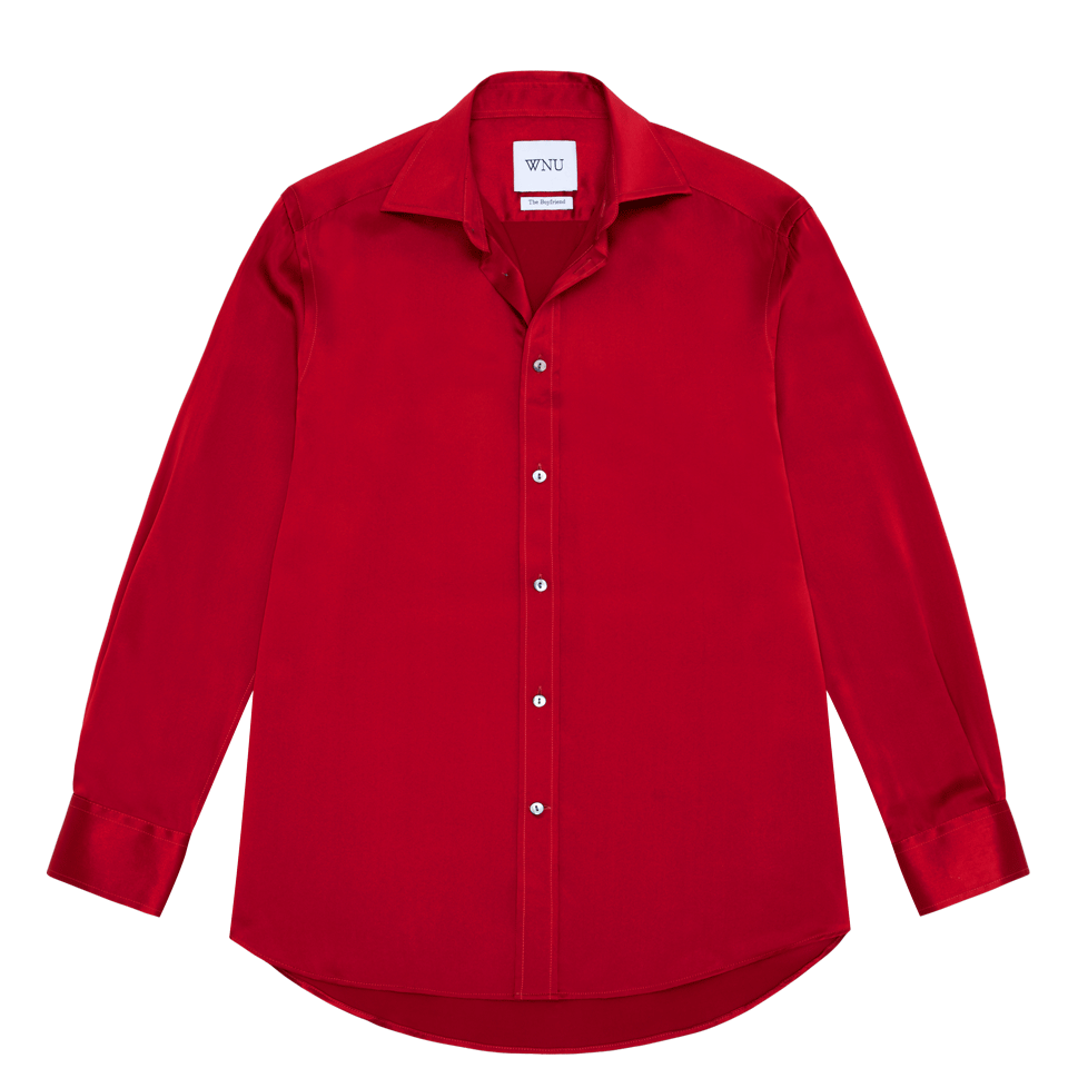 The Boyfriend: Silk Satin, Garnet 