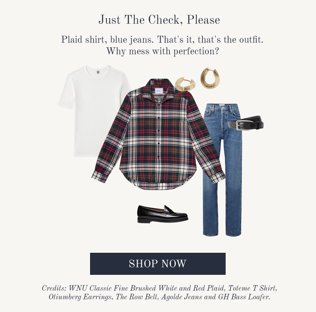 The Classic Fine Brushed White and Red Plaid 
