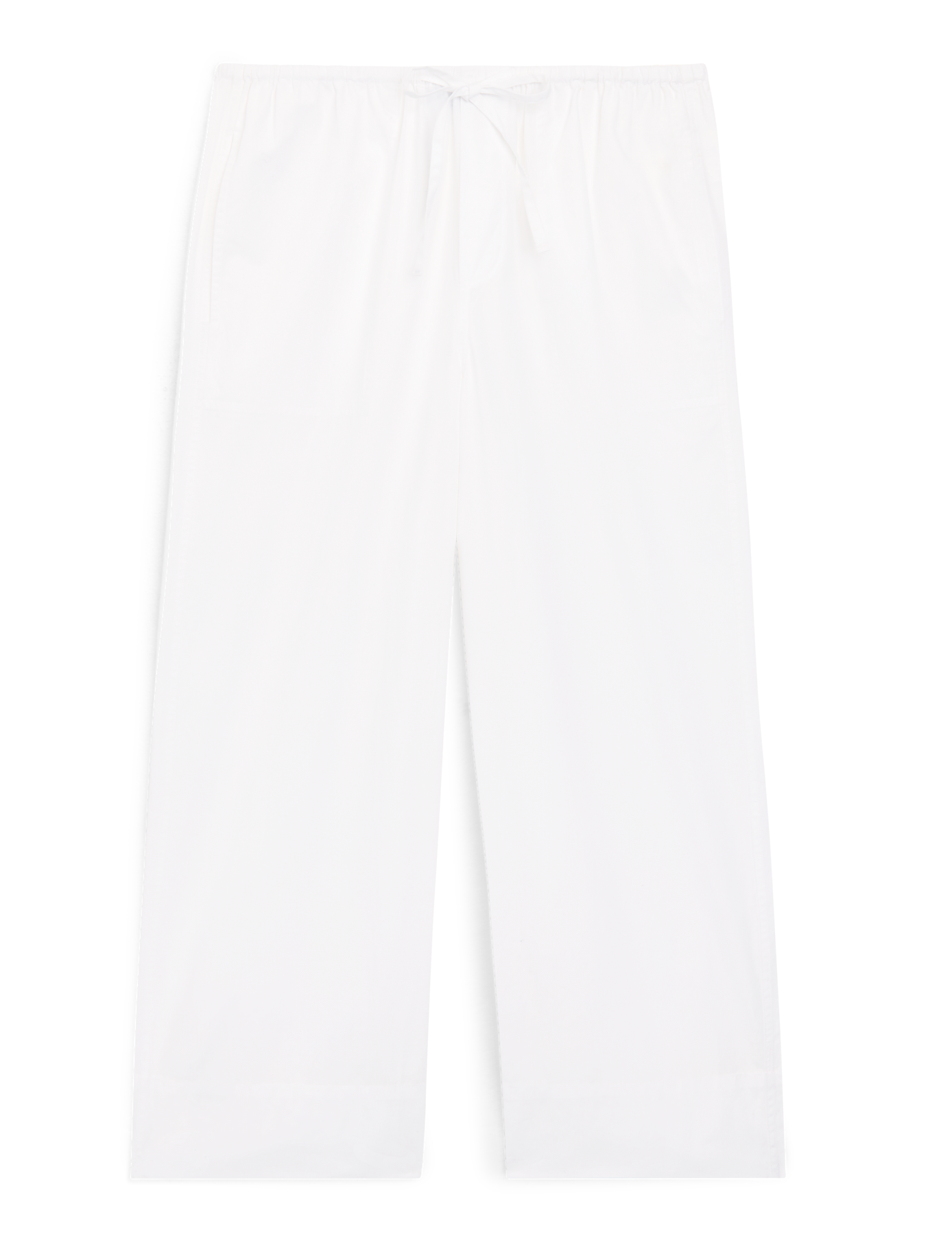 Sifnos Trousers: Fine Poplin, White