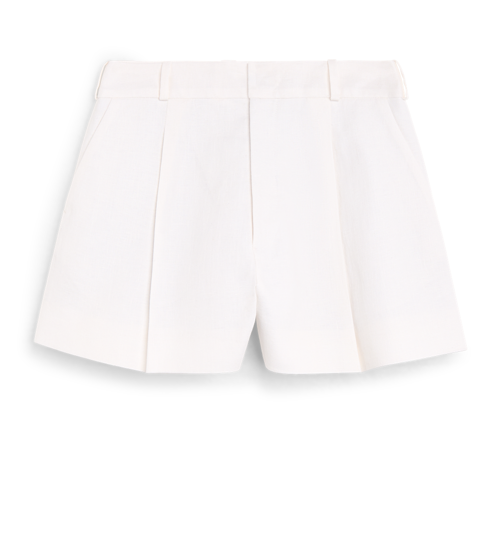 Penn Tailored Short: Linen, Ivory