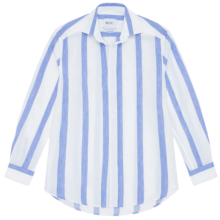 The Boyfriend Weave Ocean Blue Stripe 
