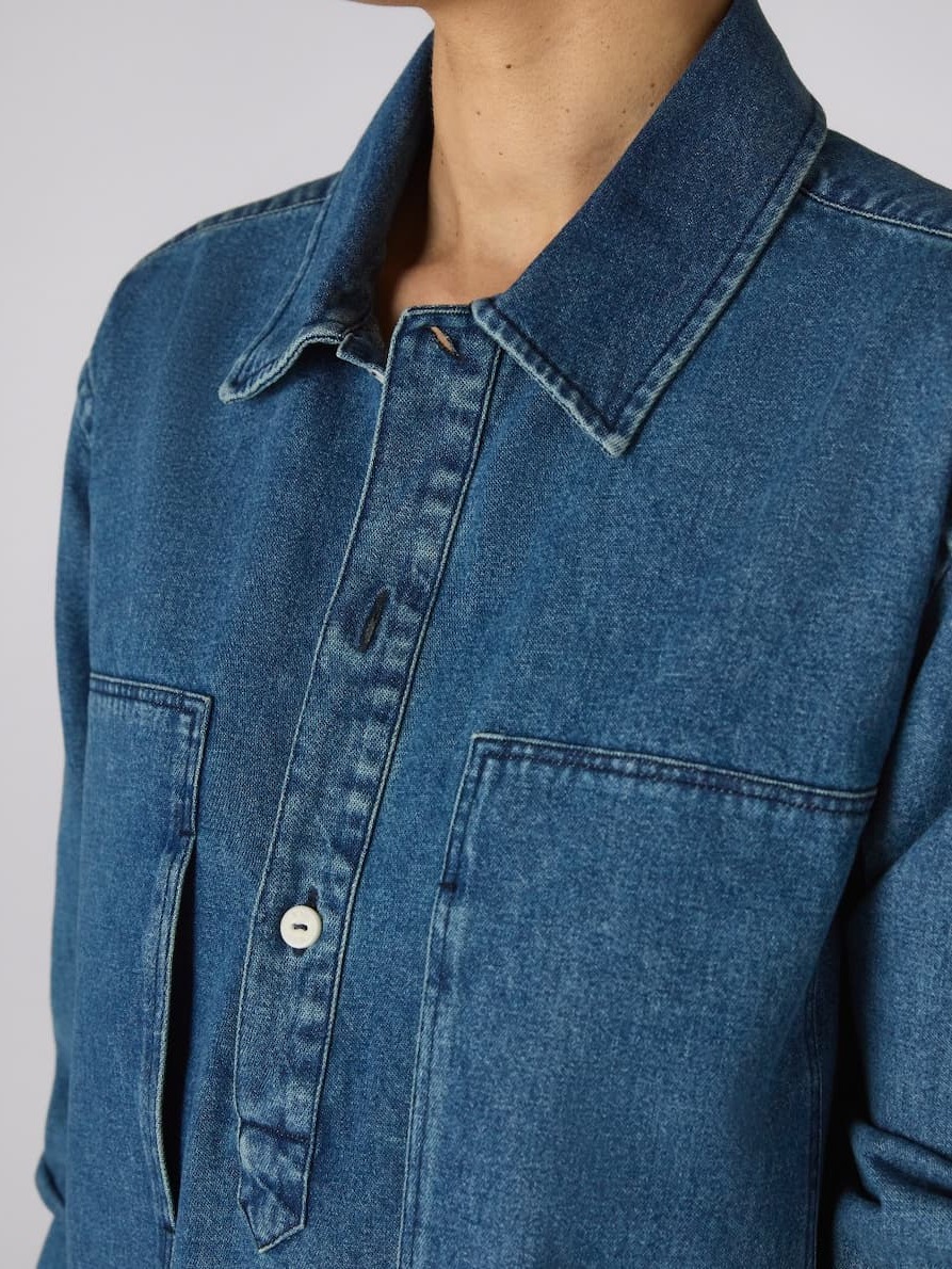 Serge Dress: Denim, Mid Blue