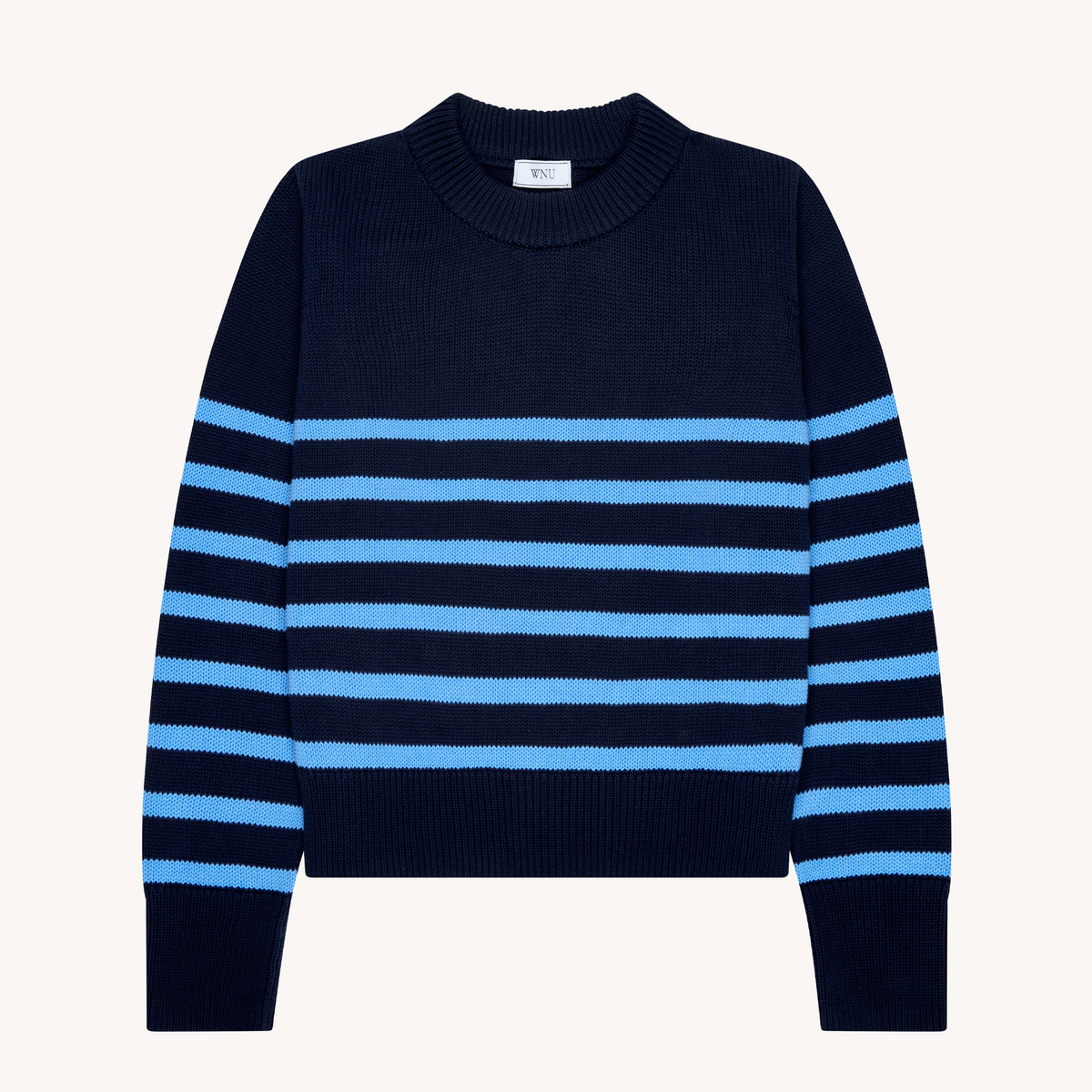 Devon Jumper Navy Stripe