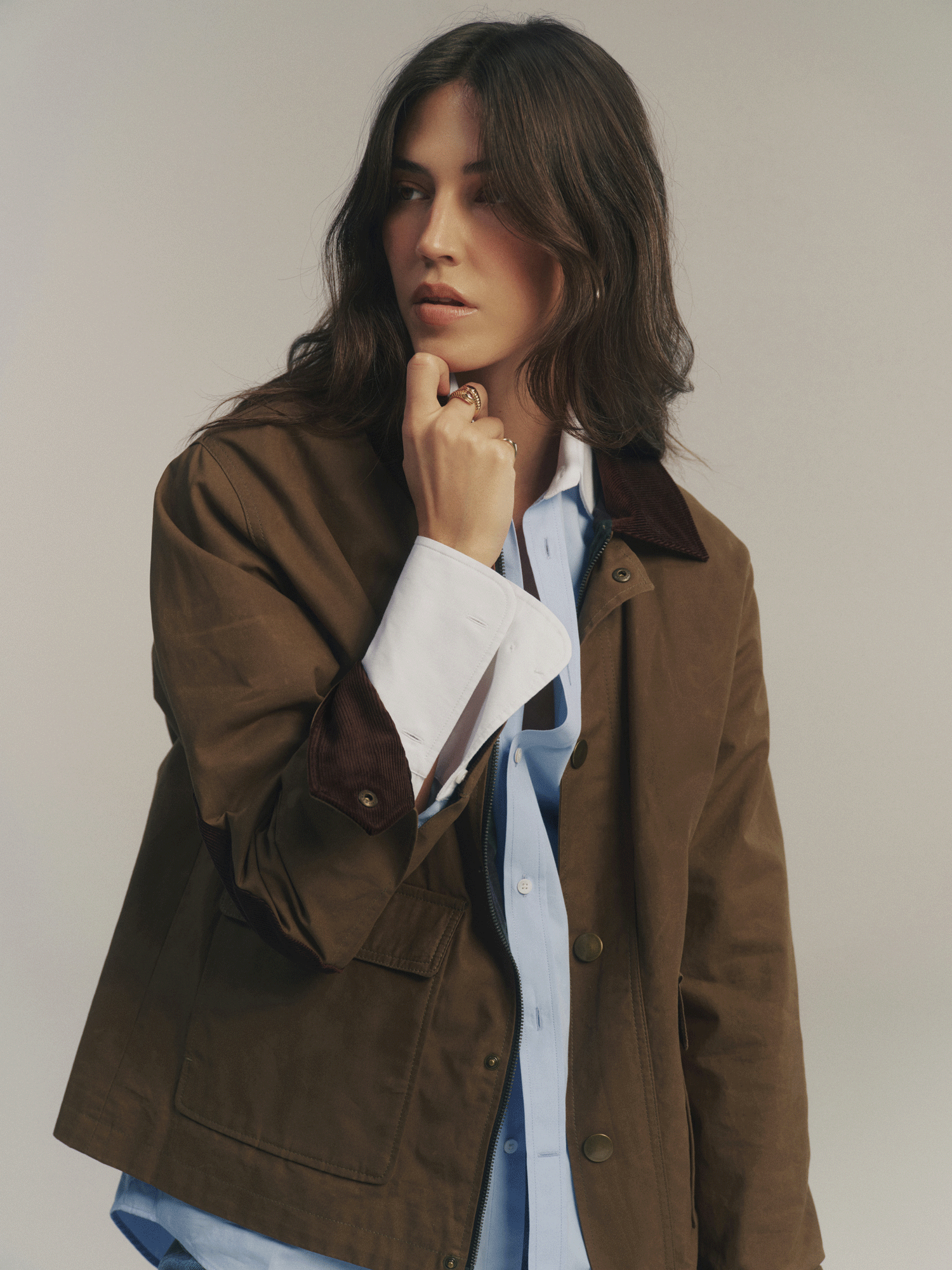 Kent Jacket: Wax Cotton, Chocolate