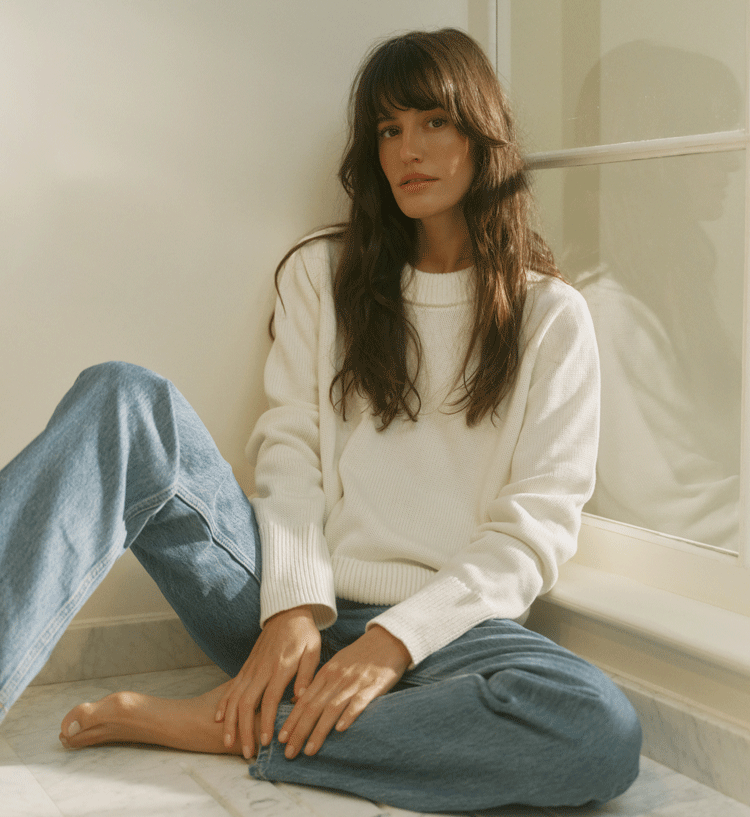 Devon Jumper: Cotton, Cream