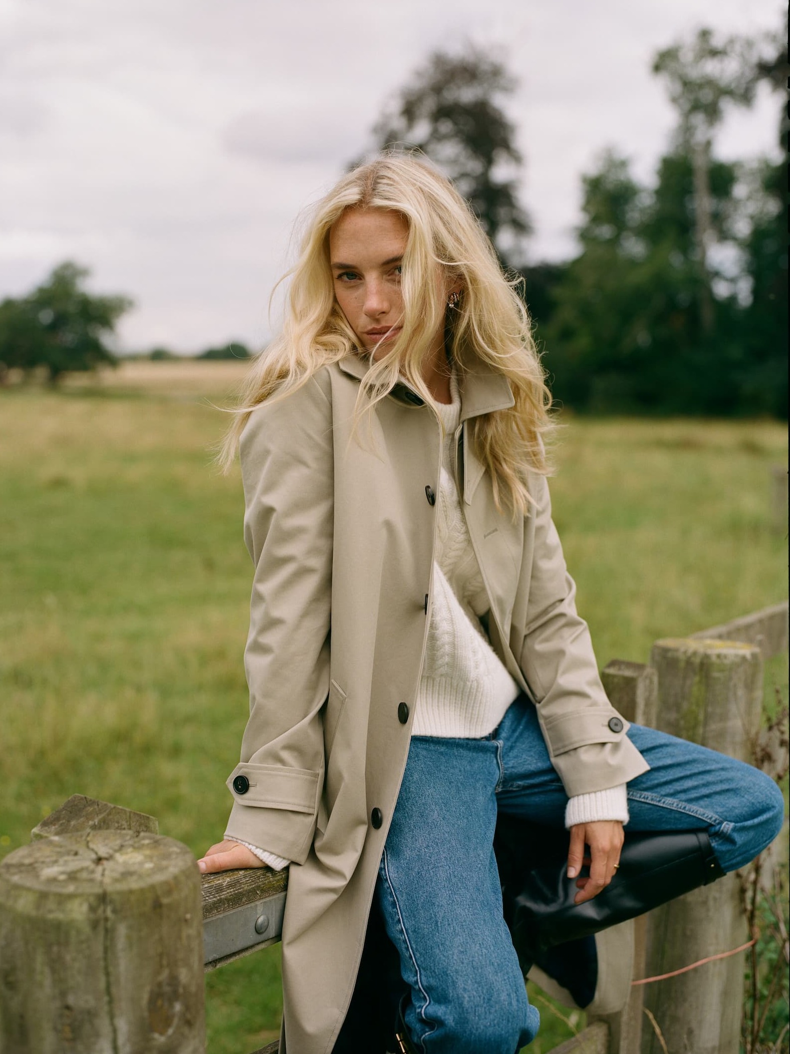 Chatsworth Coat: Cotton, Dark Stone