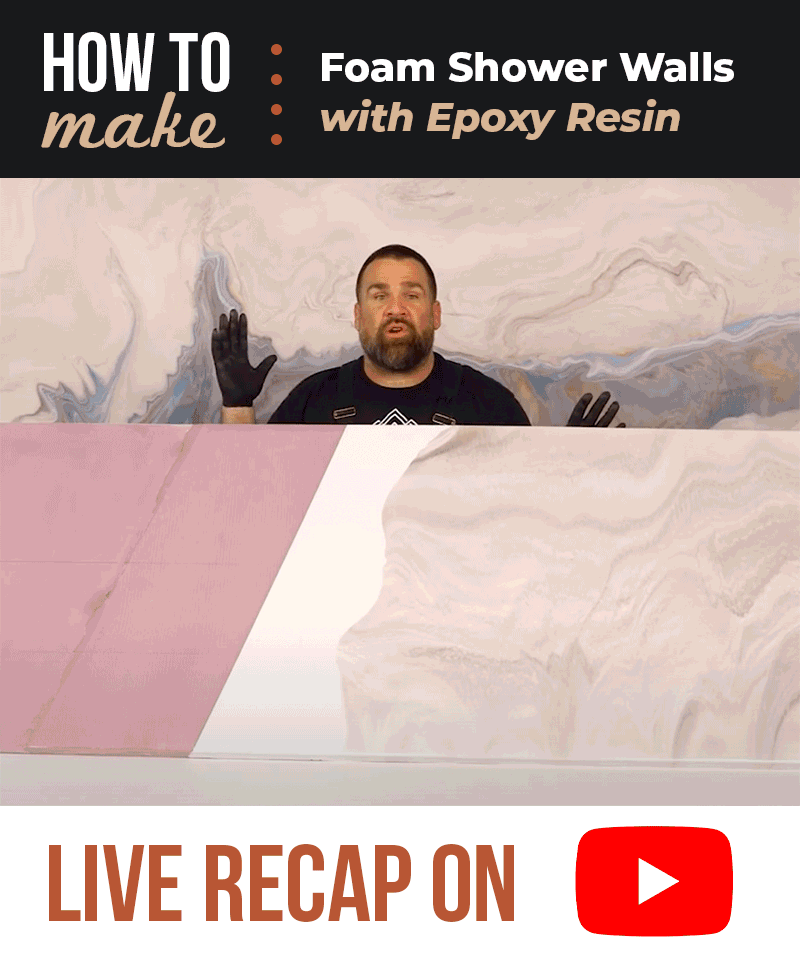 🗿 Shower walls made out of Stone Coat?! 🤪 Stone Coat Countertops