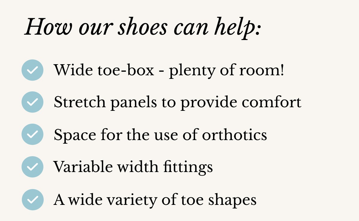 Help is here for Hammer Toes & Bunions 👣 DB Wider Fit Shoes