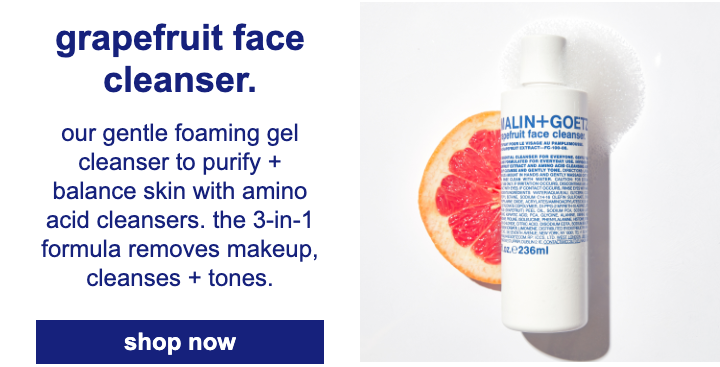 grapefruit face cleanser.