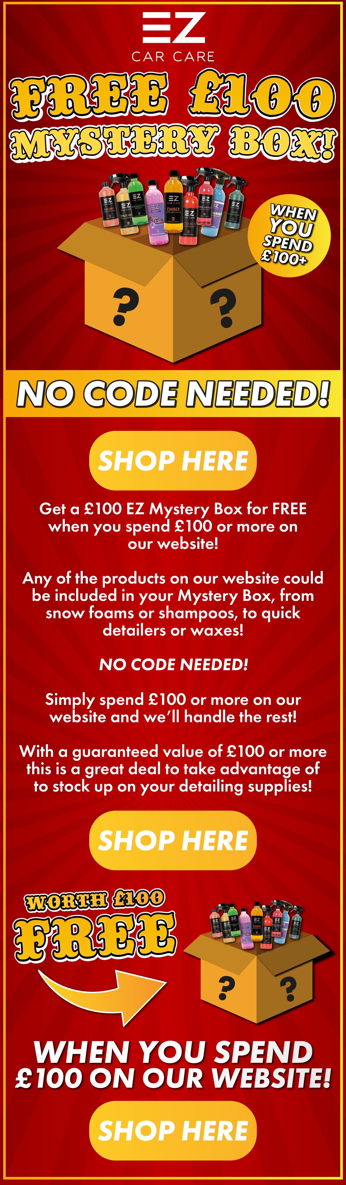 🎁 FREE £100 MYSTERY BOX ENDING SOON!!! EZ Car Care
