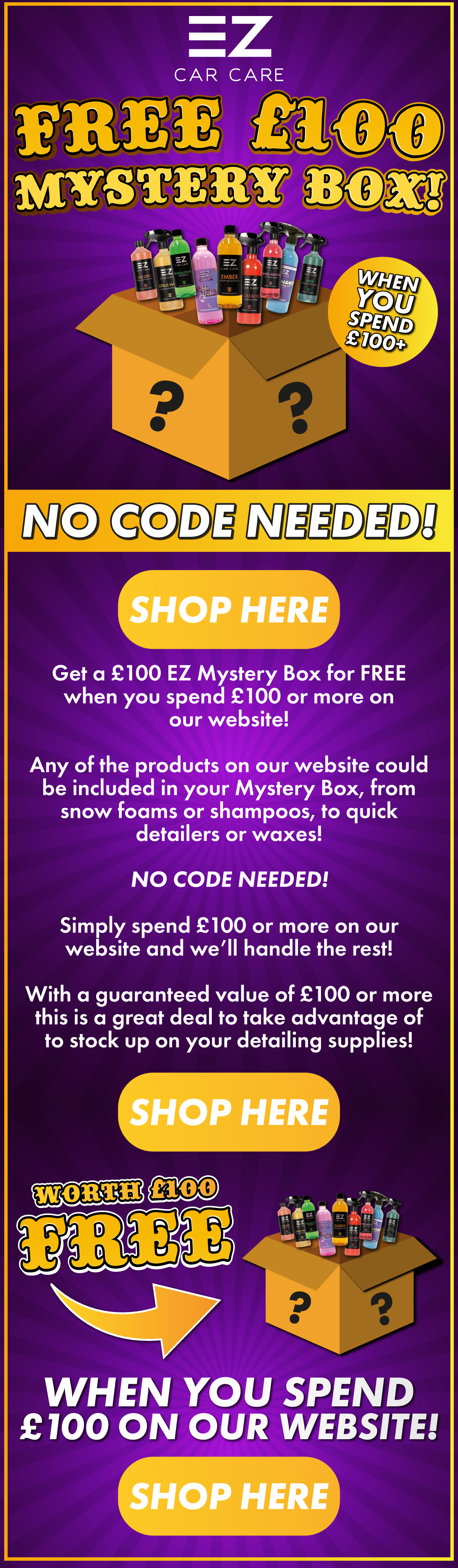 😱 FREE £100 MYSTERY BOX INSIDE!!! EZ Car Care