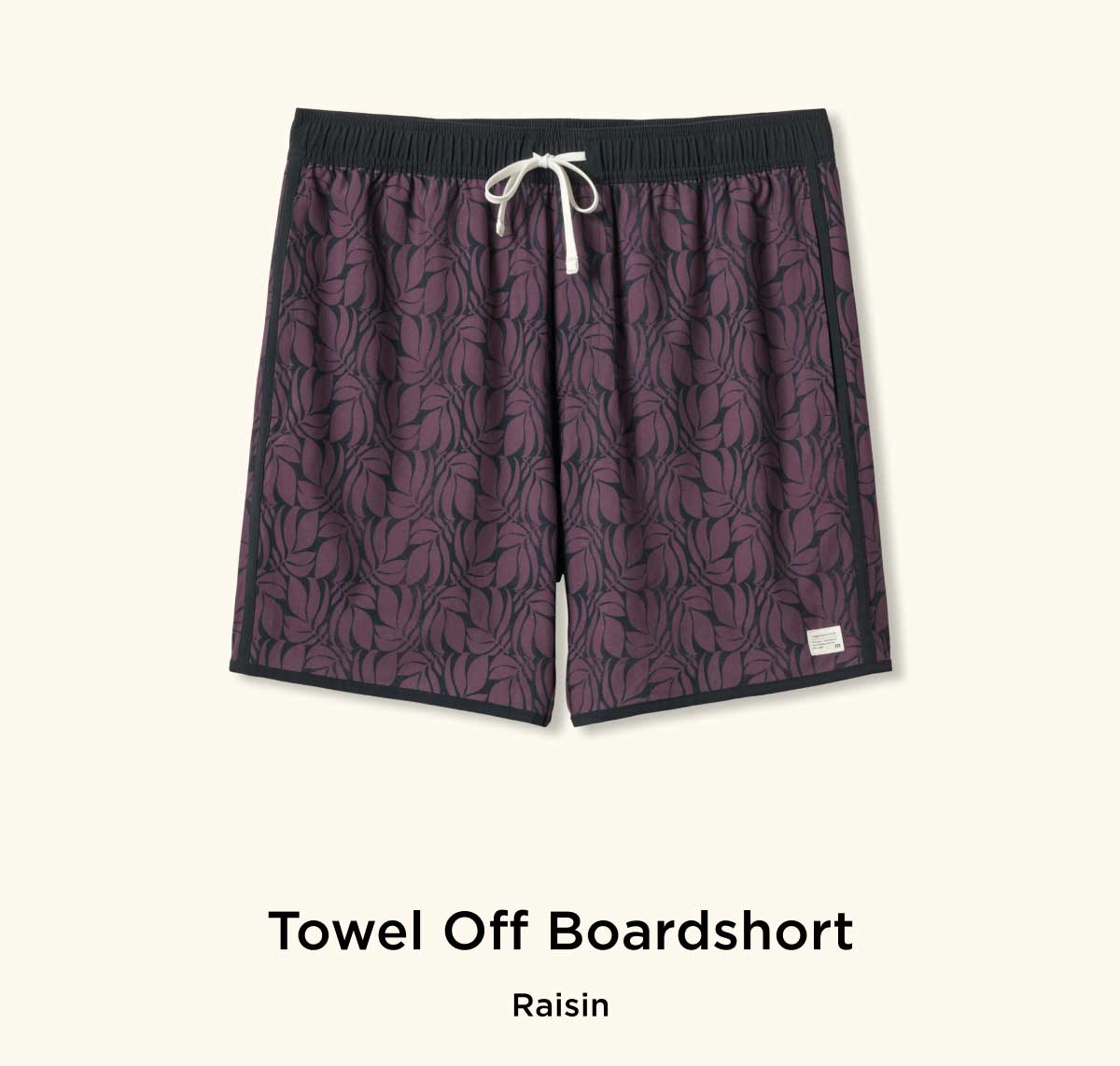 Towel Off Boardshort - Raisin