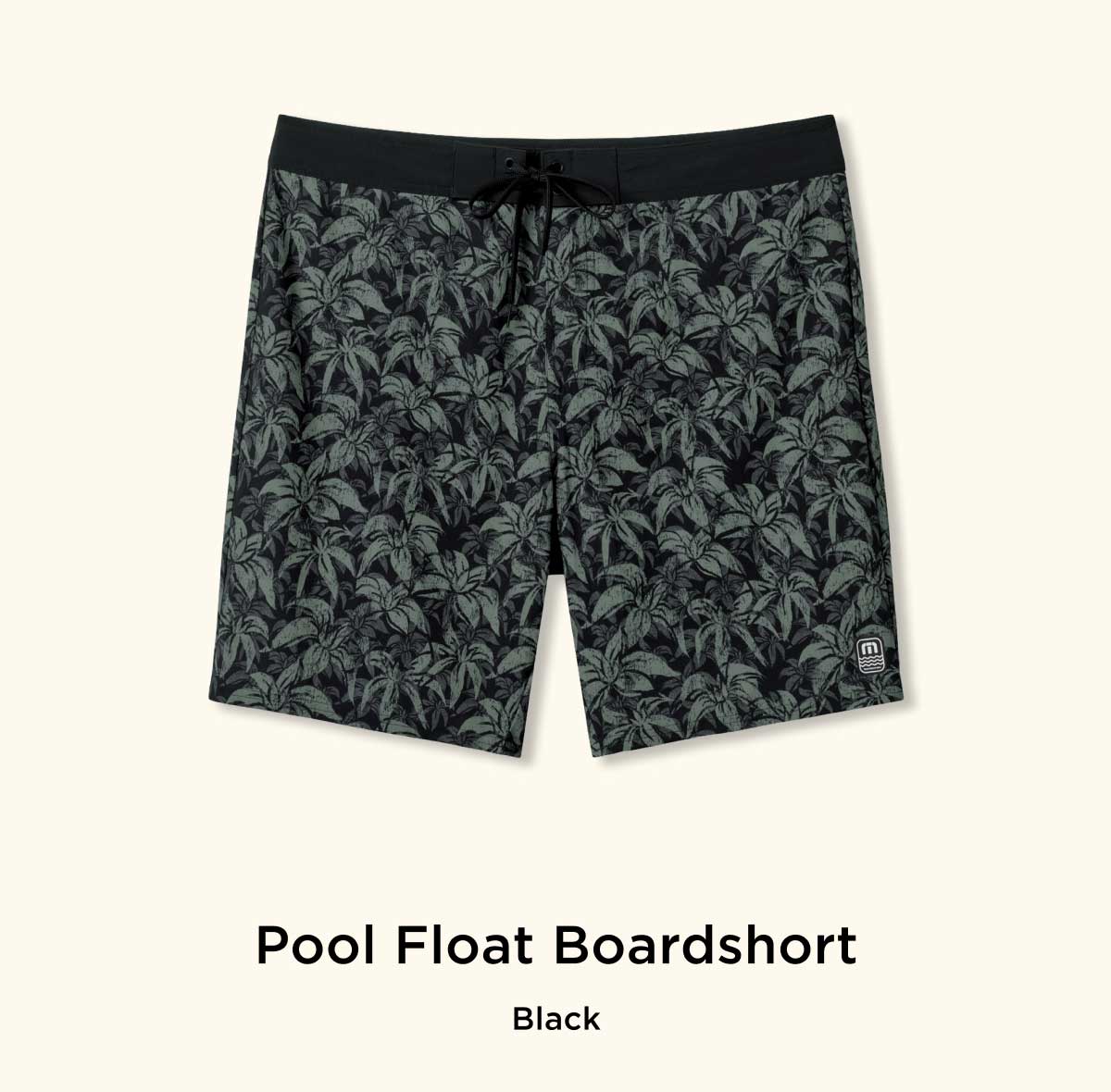 Pool Float Boardshort - Black 