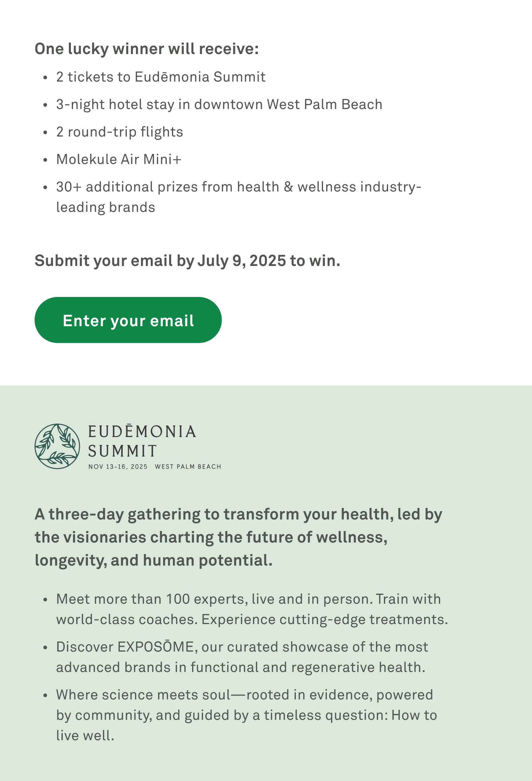 Enter your email to win