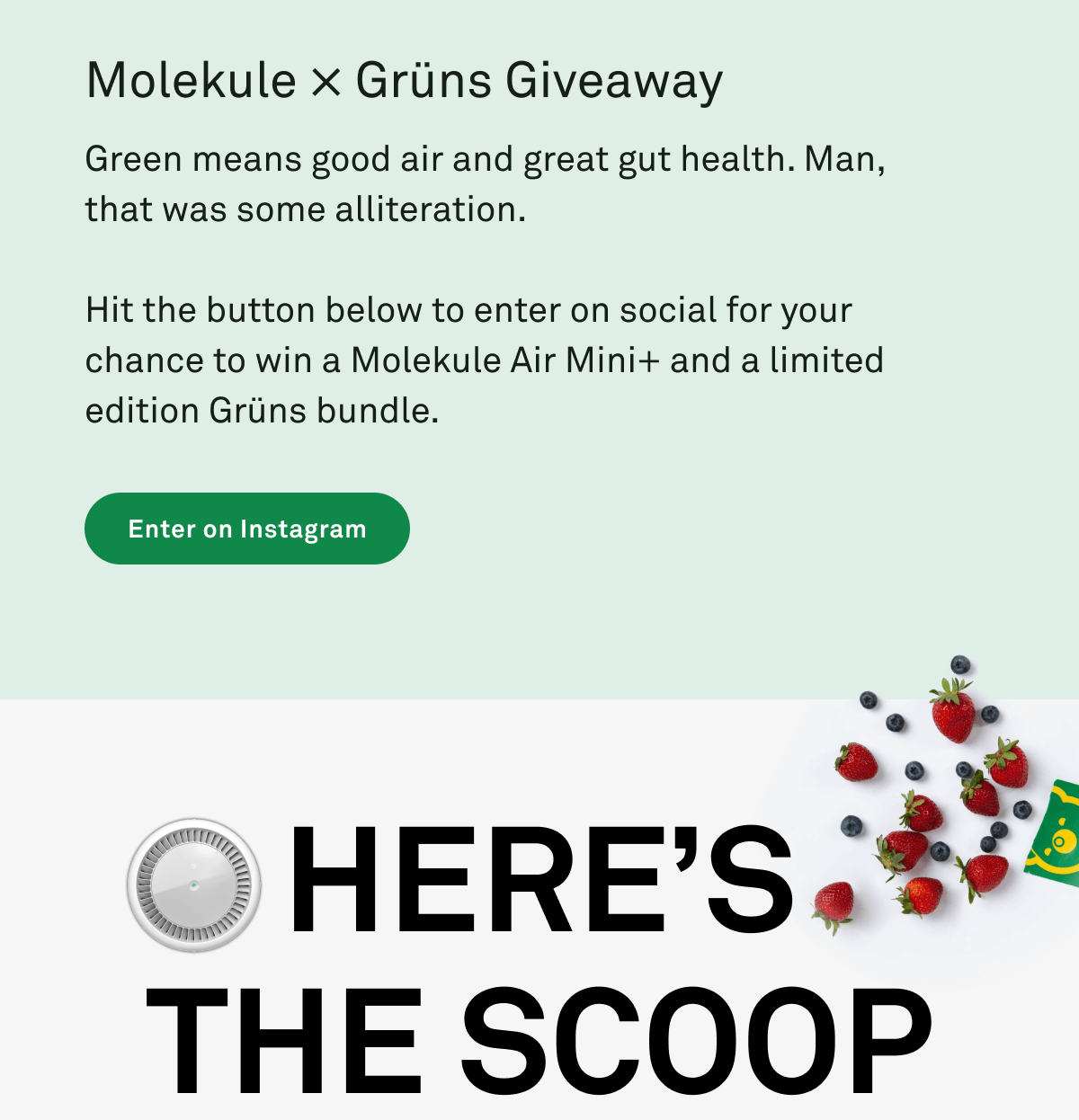 Molekule x Grüns Giveaway Molekule x Grüns Giveaway