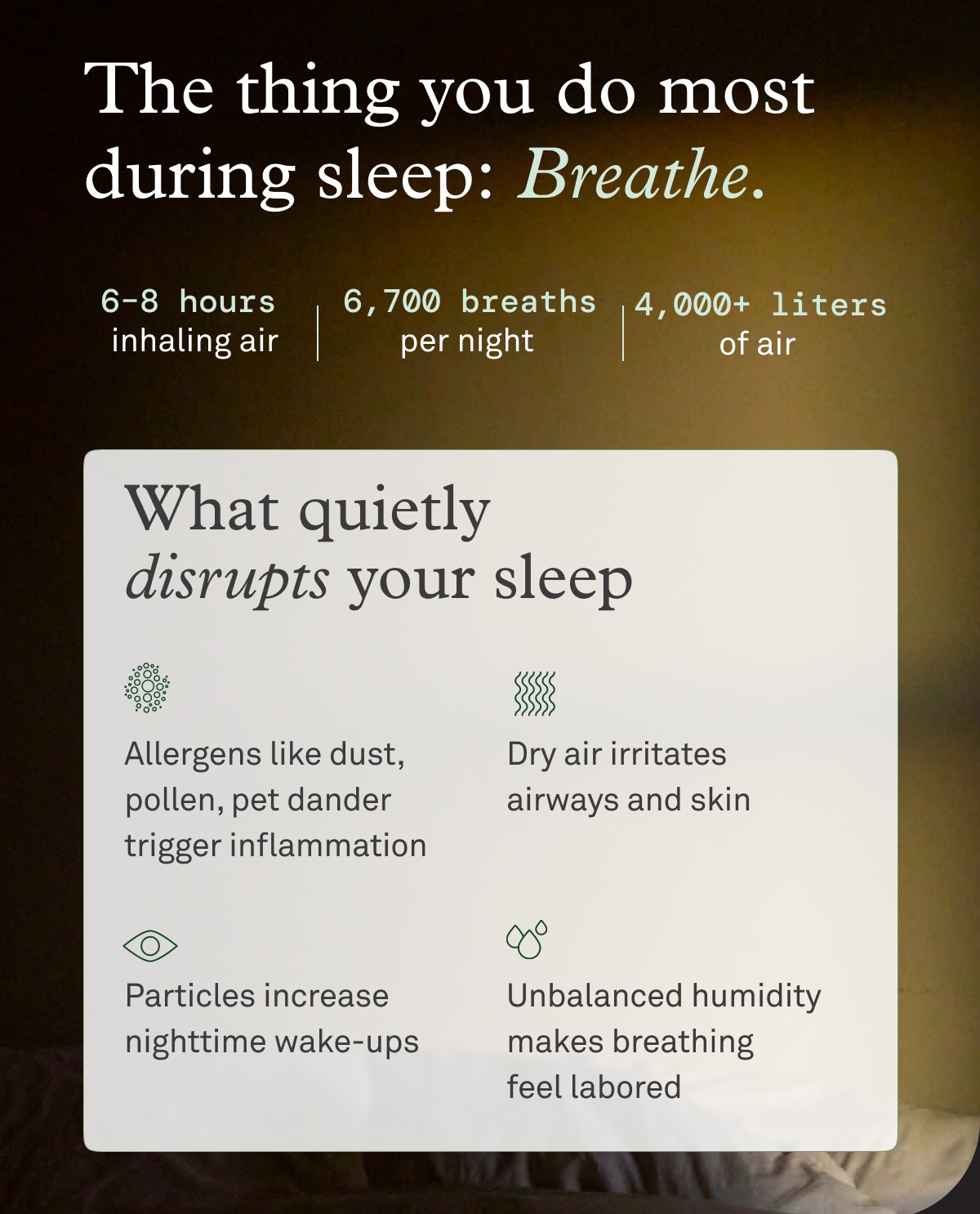 The thing you do the most during sleep: breathe