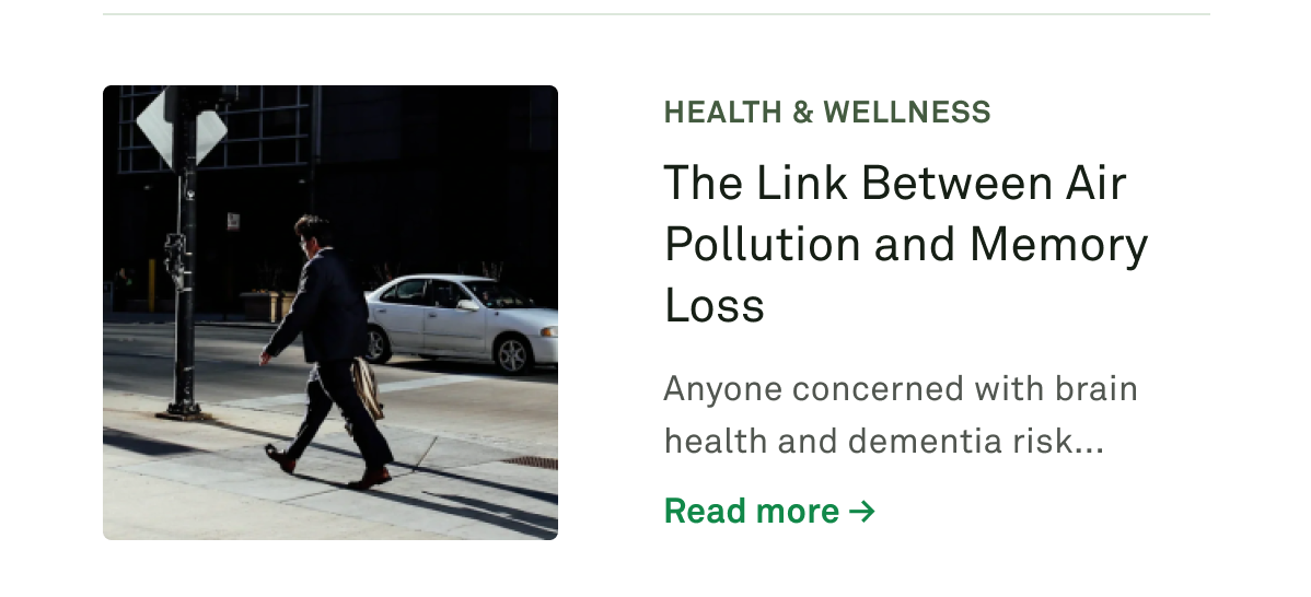 The Link Between Air Pollution and Memory Loss