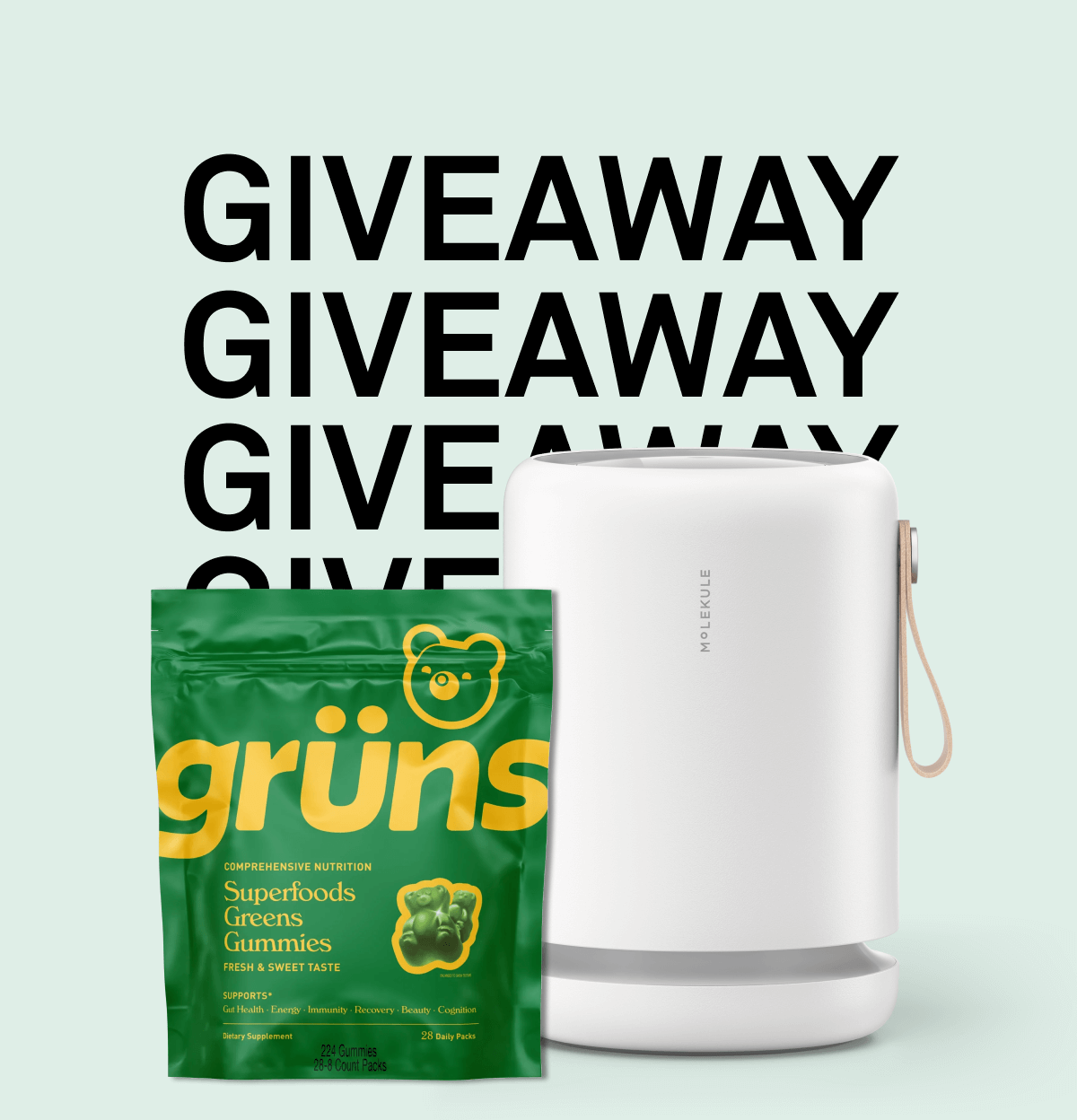 Giveaway Molekule x Grüns Giveaway Molekule x Grüns