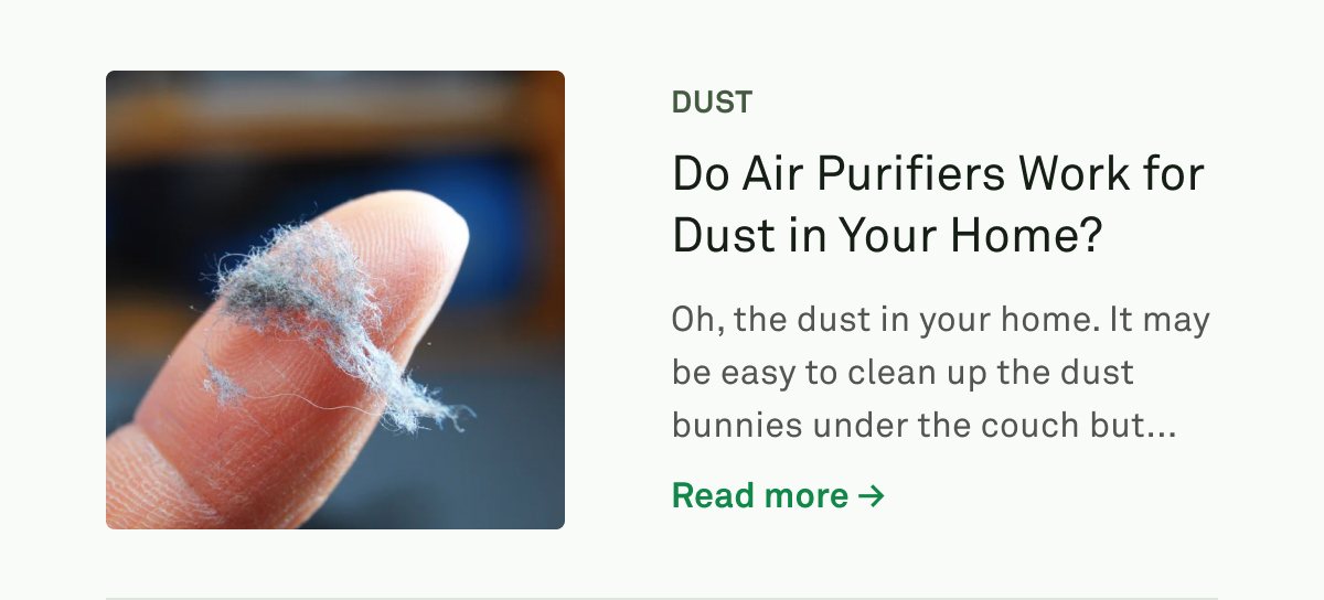Do air purifiers work for dust in your home?