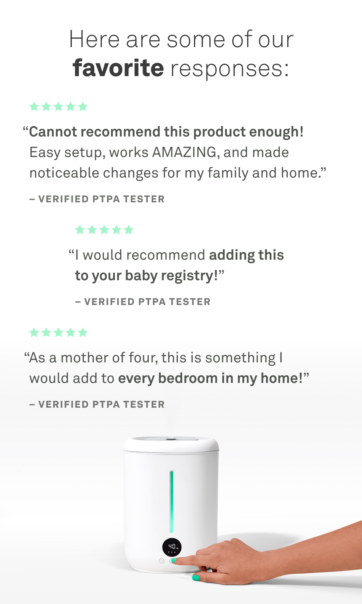 "Cannot recommend this product enough! Easy setup, works AMAZING, and made noticable changes for my family and home." 