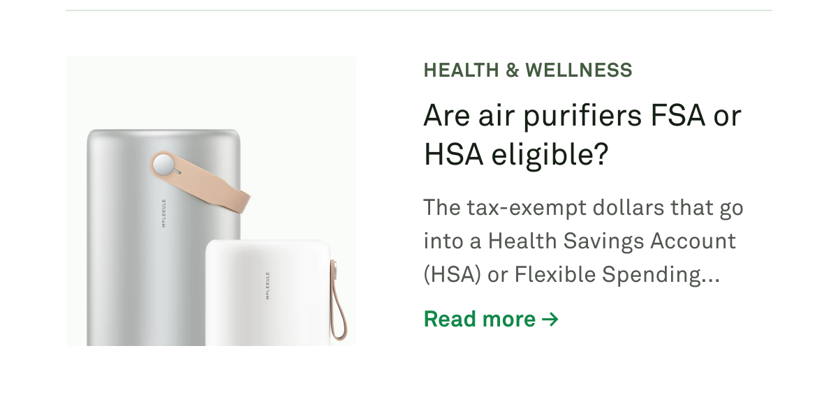 Are air purifiers FSA or HSA eligible?