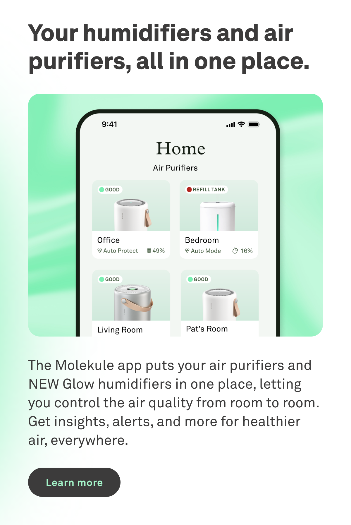 Your humidifiers and air purifiers, all in one place