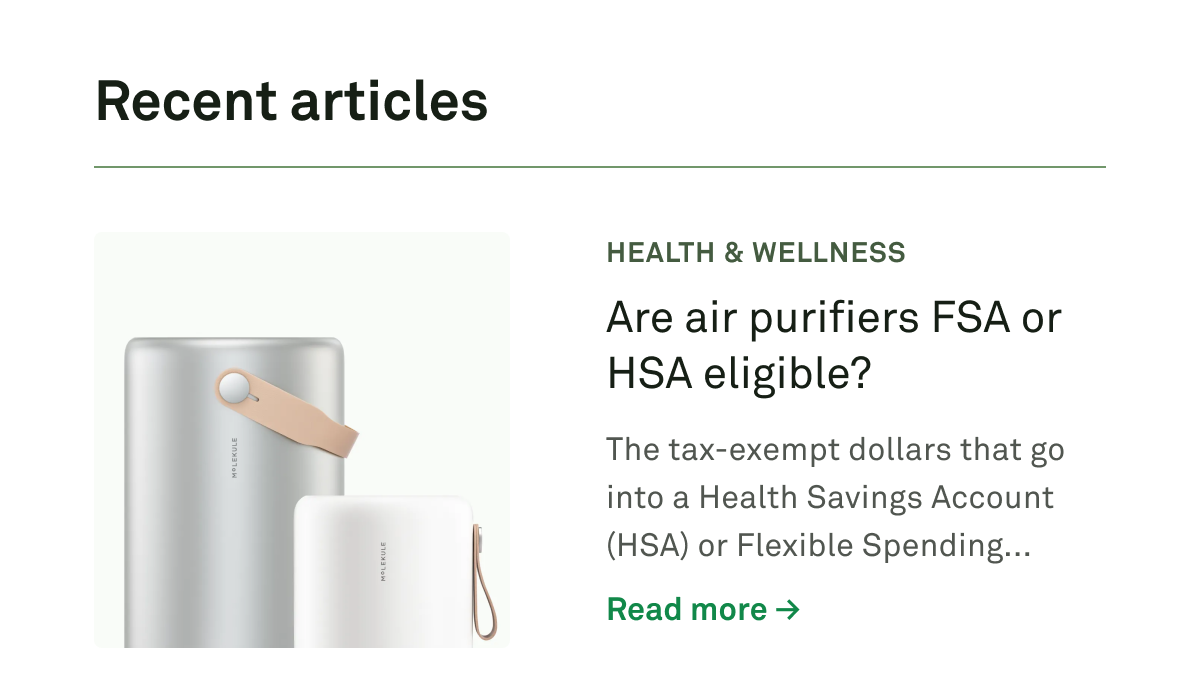 Are air purifiers FSA or HSA eligible?