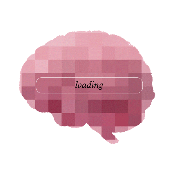 GIF of brain with loading progress bar