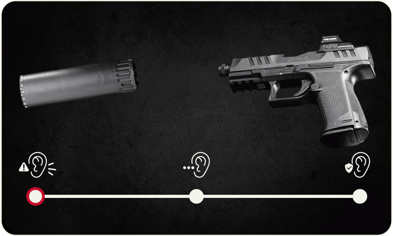 Suppressor and handgun noise reduction comparison