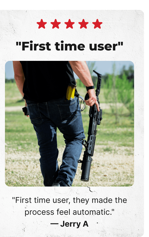 5 Star Rating: First time user. First time user, they made the process feel automatic. - Jerry A
