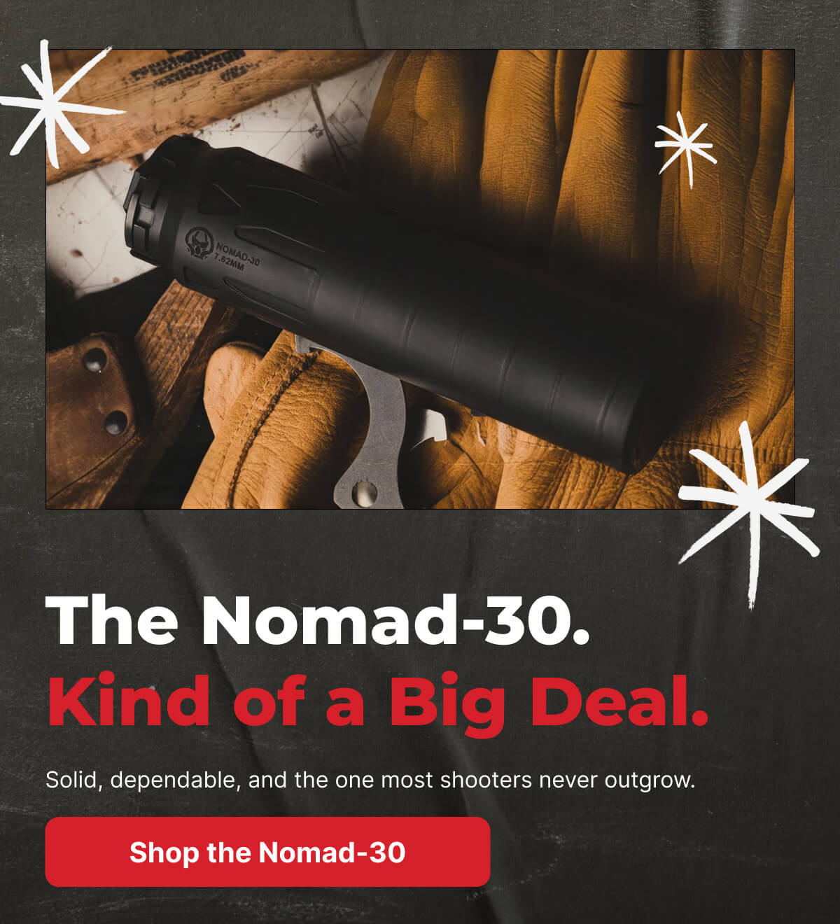 The Nomad-30. Kind of a Big Deal. Solid, dependable, and the one most shooters never outgrow. [SHOP THE NOMAD-30]