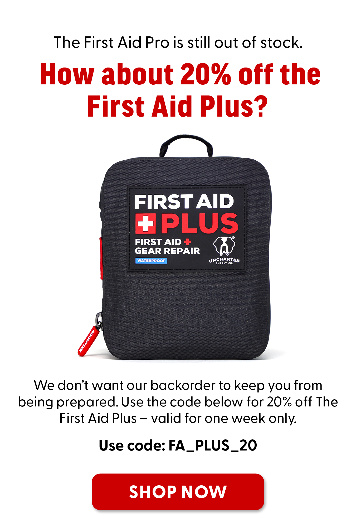 FIRST AID PLUS 20% OFF