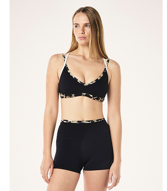 PARAMOUNT SPORTS BRA IN BLACK & LEOPARD