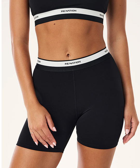 AVANT 5" BIKE SHORT IN BLACK & WHISPER WHITE