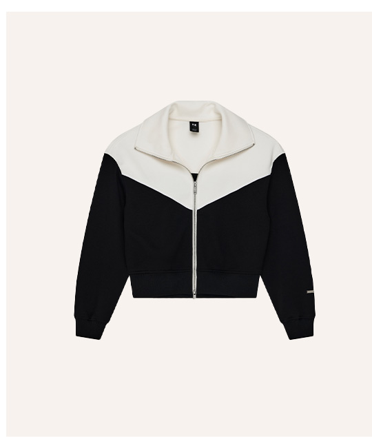 Triumph jacket in black & whisper white