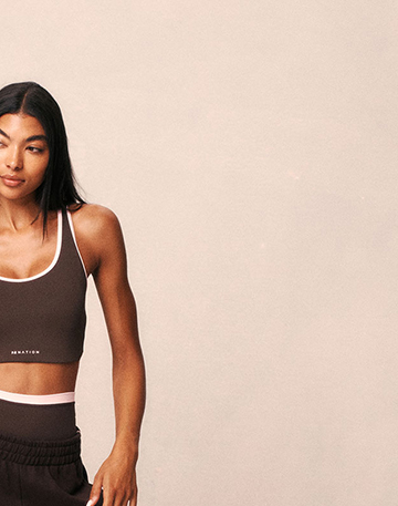 STELLAR SPORTS BRA IN ESPRESSO