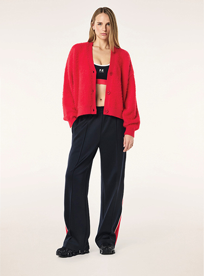 GREENPOINT KNIT CARDIGAN IN STRAWBERRY
