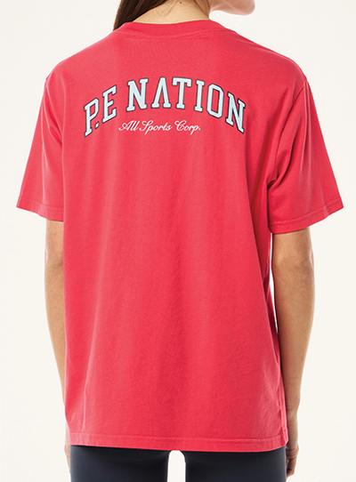 SLATE TEE IN WASHED STRAWBERRY
