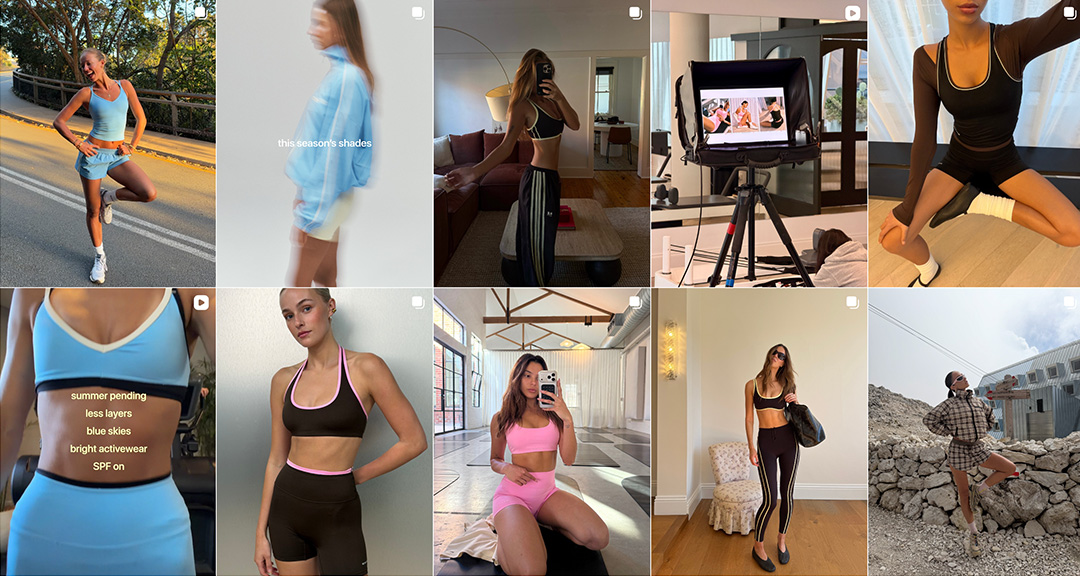 Grid of Tiktok images