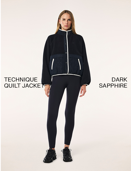 TECHNIQUE QUILT JACKET IN DARK SAPPHIRE
