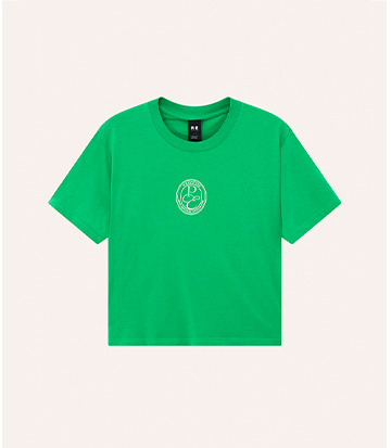EXPOSITION TEE IN WASHED KELLY GREEN