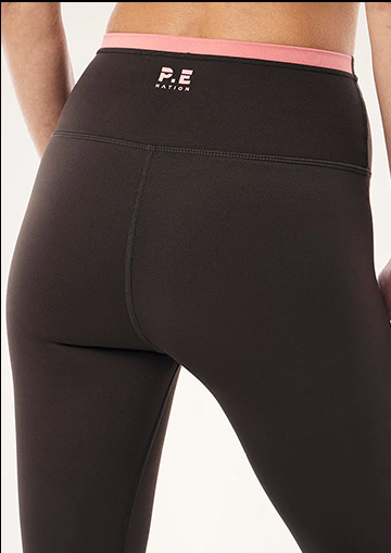 VITA FULL LENGTH LEGGING IN LICORICE & DUSTY PINK