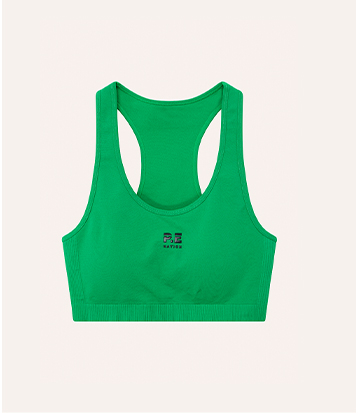 RESTORE SEAMLESS SPORTS BRA IN KELLY GREEN