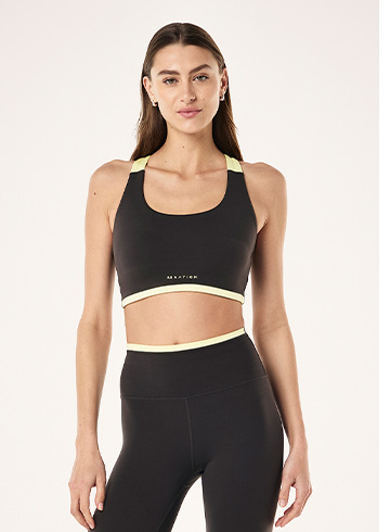 Highgate sports bra in smokestone