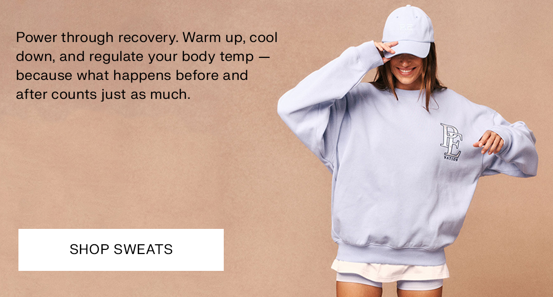 Power through recovery. Warm up, cool down and regulate your body temp.