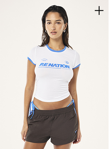 Reveal baby tee in optic white