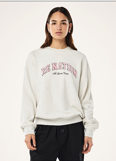 HERITAGE SWEAT IN GREY MARLE