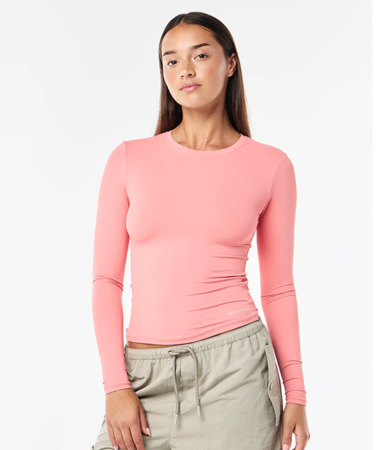 FOUNDATION LONG SLEEVE TOP IN DUSTY PINK