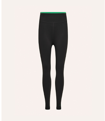 VITA FULL LENGTH LEGGING IN CAVIAR & KELLY GREEN